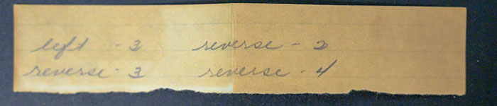 Handwritten Left and Reverse Counts