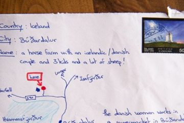 Iceland Map On Envelope