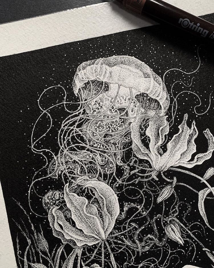 Jellyfish Illustration by Annita Maslov