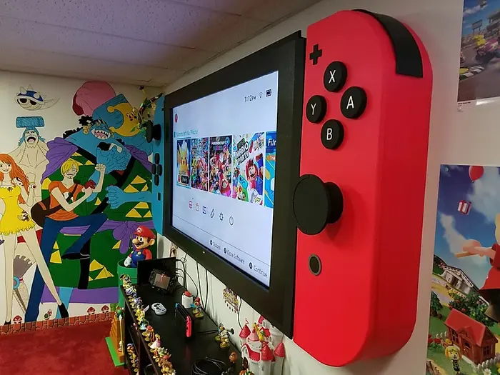 Nerdvana Nintendo Switch Wall-mounted Cabinets Sideview