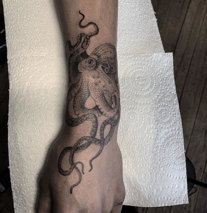 Octopus Tattoo by Annita Maslov