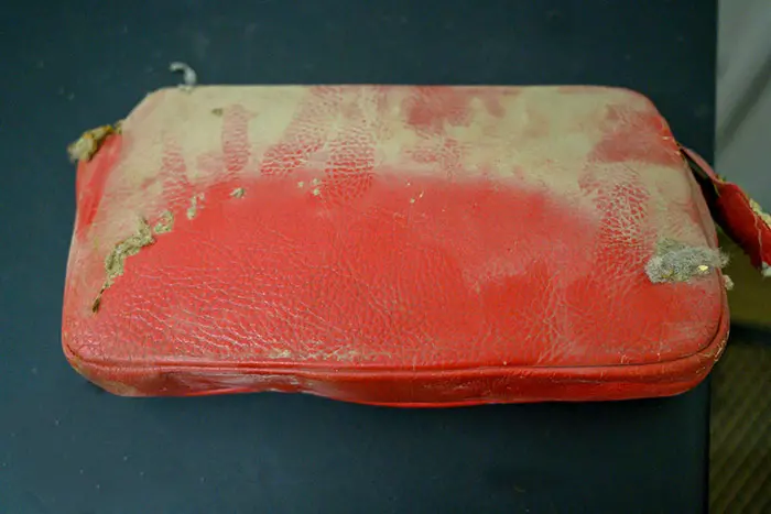 Old Red Purse Owned by Patti Rumfola