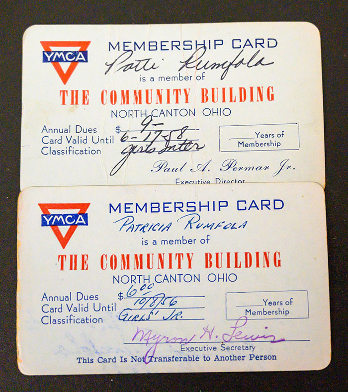 Patti Rumfola's YMCA Membership Card