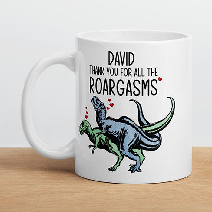 Personalize Naughty Dinosaur Cup