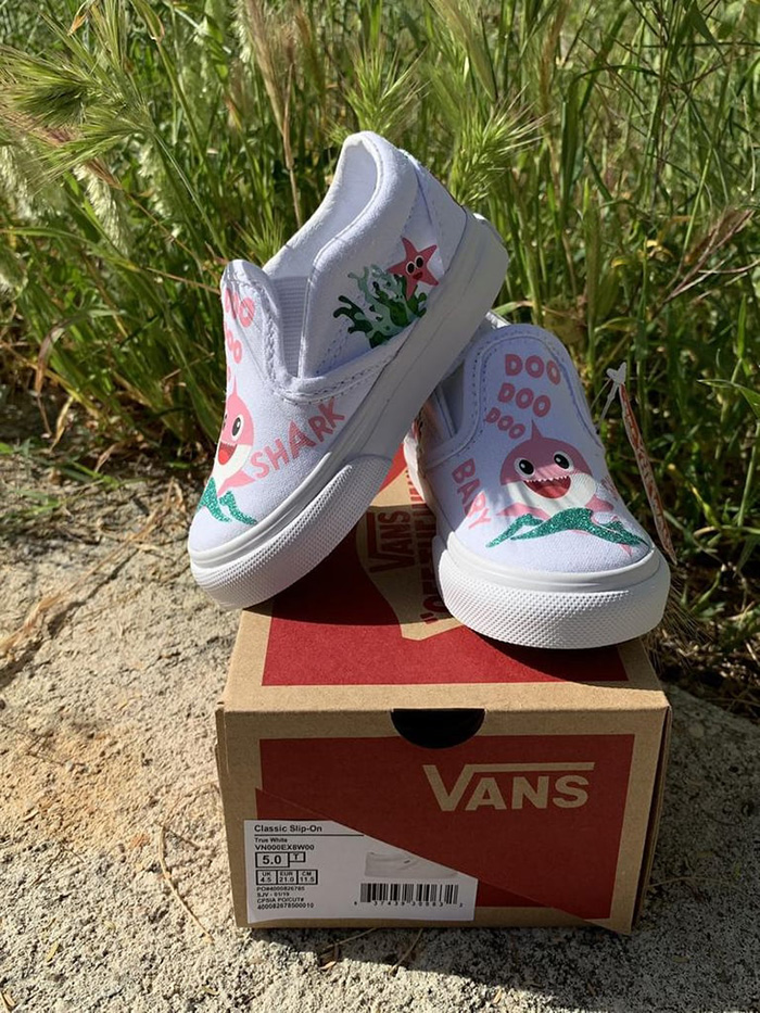 Custom Slip-on Vans for Kids by 818VinylCreations