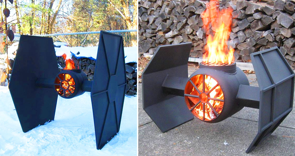 The Force Is Strong With These Awesome Star Wars Tie Fighter Fire Pits