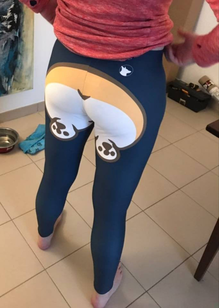 corgi butt leggings funny back design