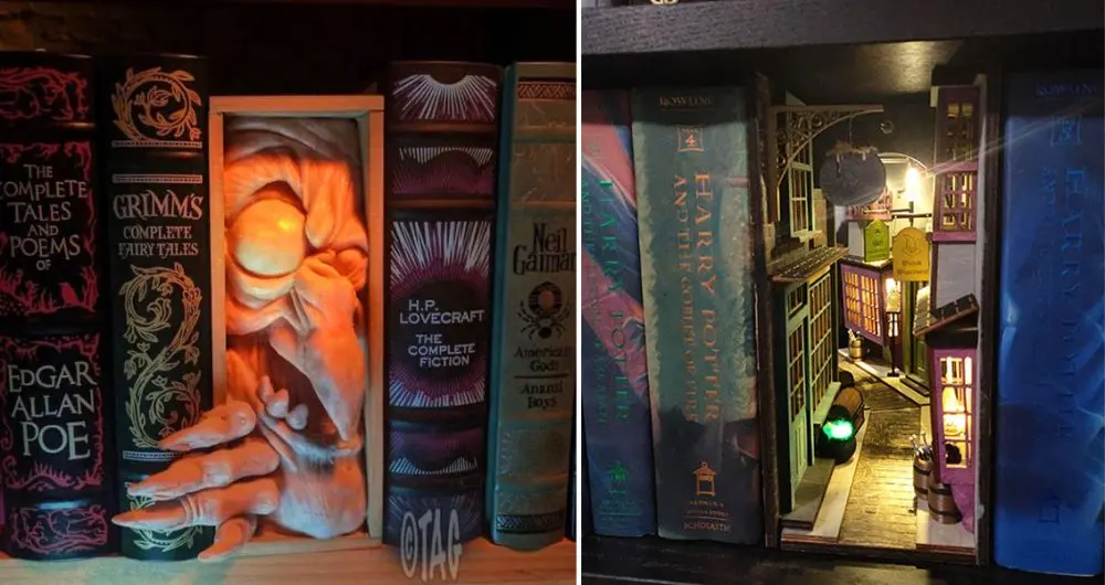 creative bookshelf inserts