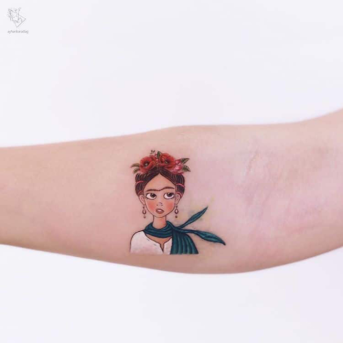 frieda kahlo-inspired tattoo