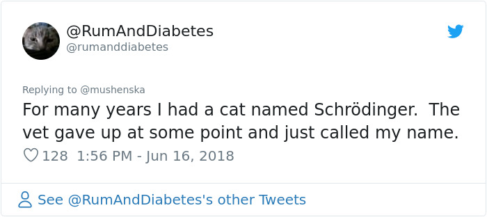 funny pet names schrodinger
