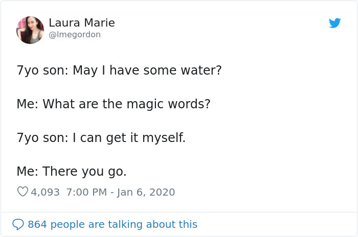 hilarious conversation with 7-year-old kid magic word