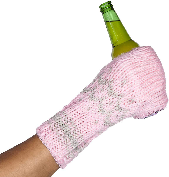 pink beer mitts