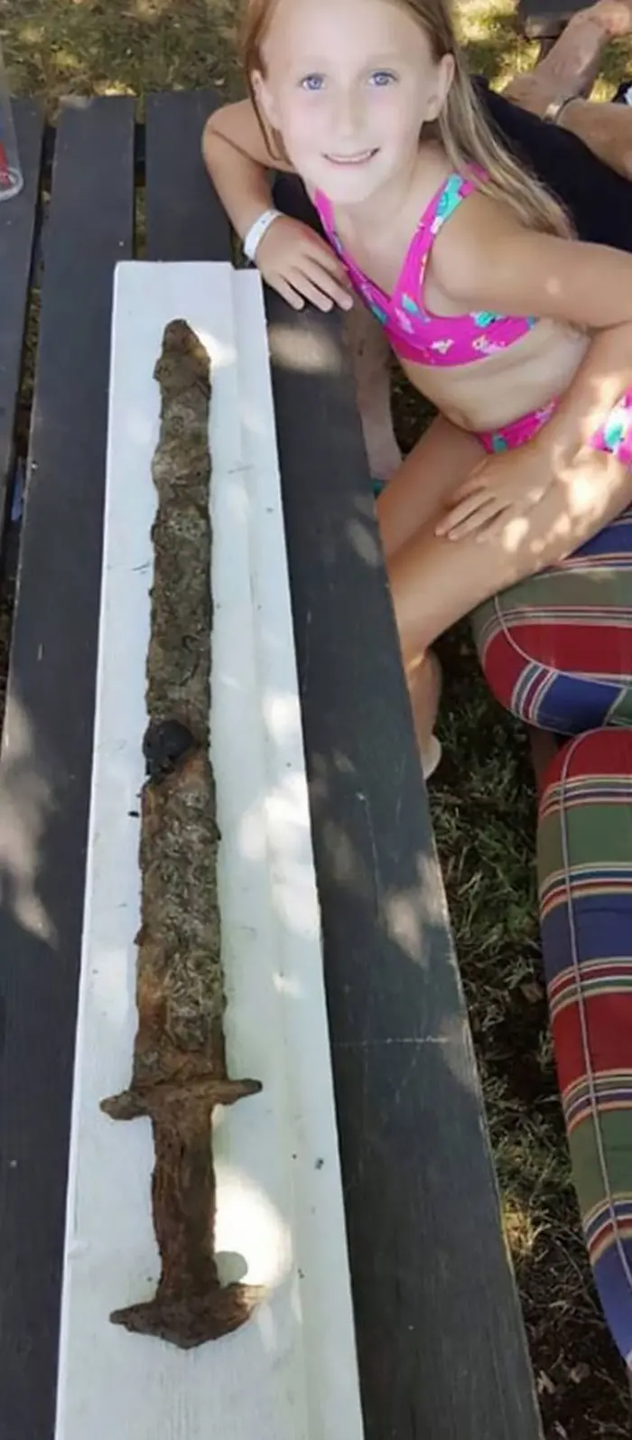 strange things discovery girl found ancient sword