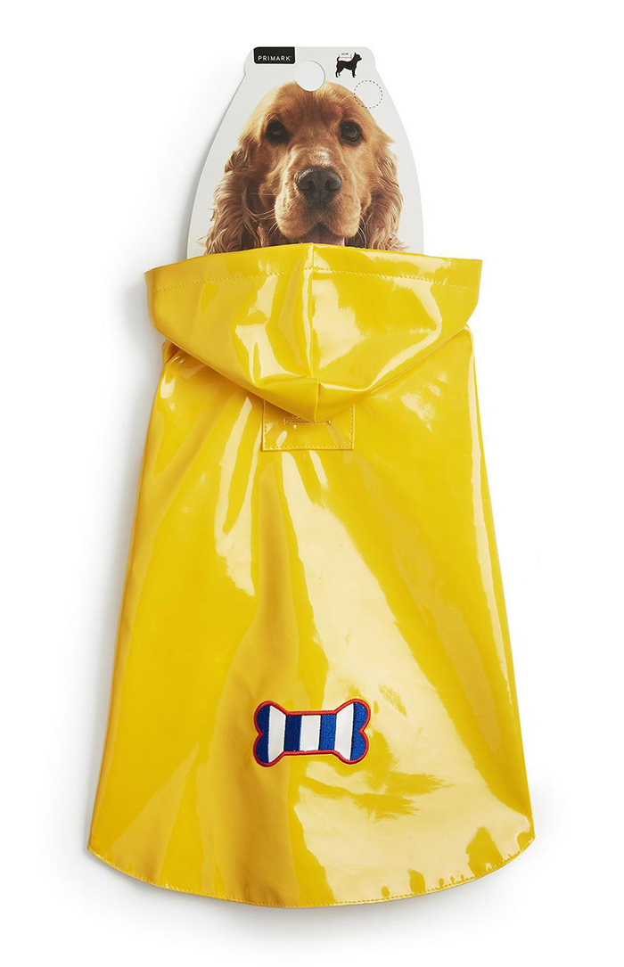 yellow pet raincoat