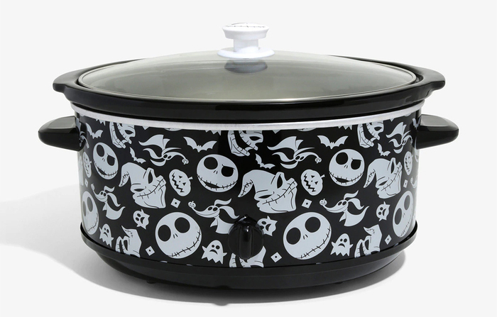 BoxLunch Black Nightmare Before Christmas Slow Cooker with Lid On