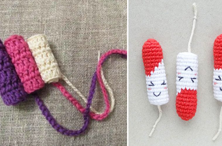 Crocheted tampons