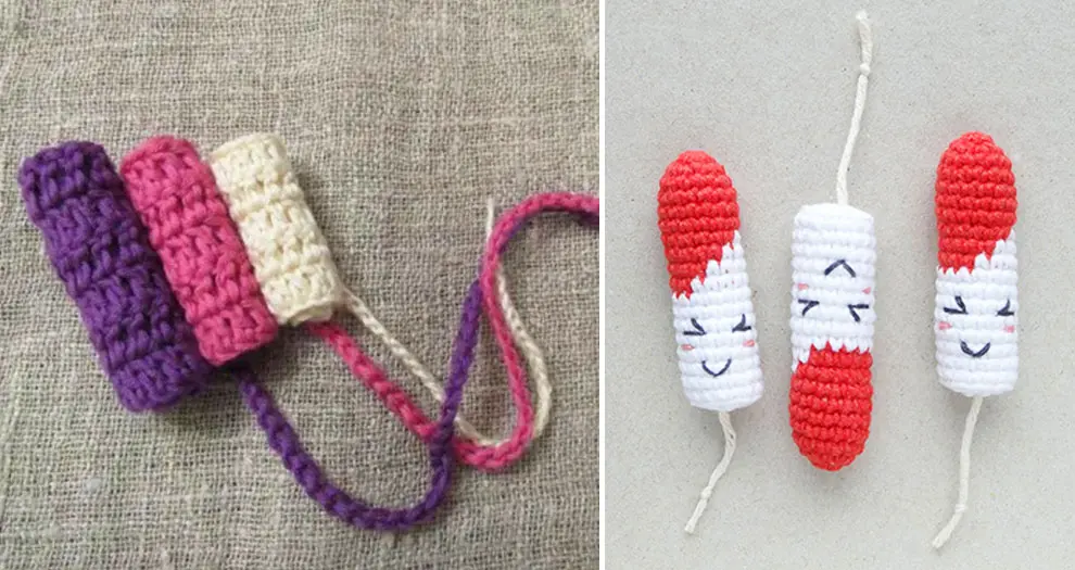 Crocheted tampons