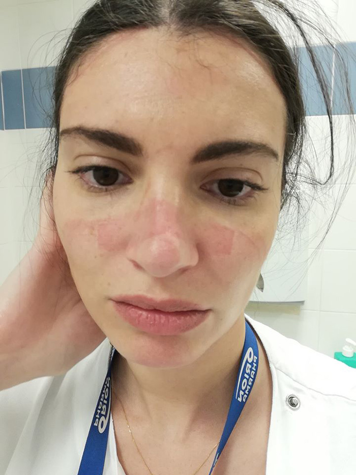 Martina Benedetti Selfie after Hospital Shift