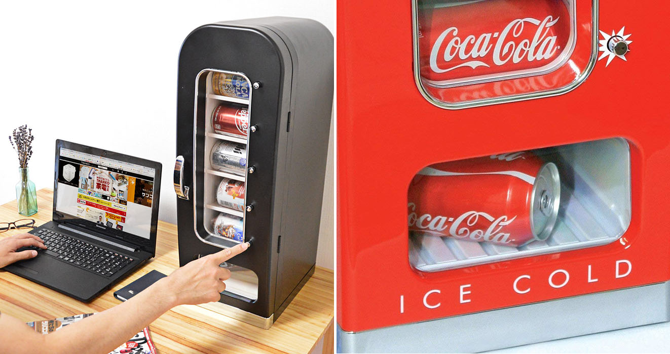 coca cola vending fridge