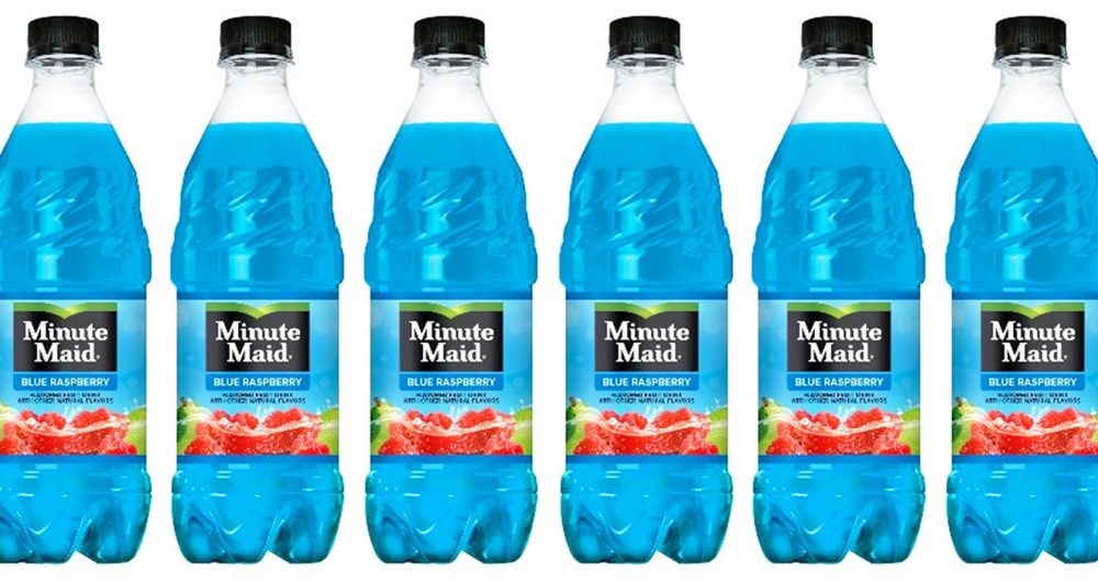 Minute Maid blue raspberry flavor