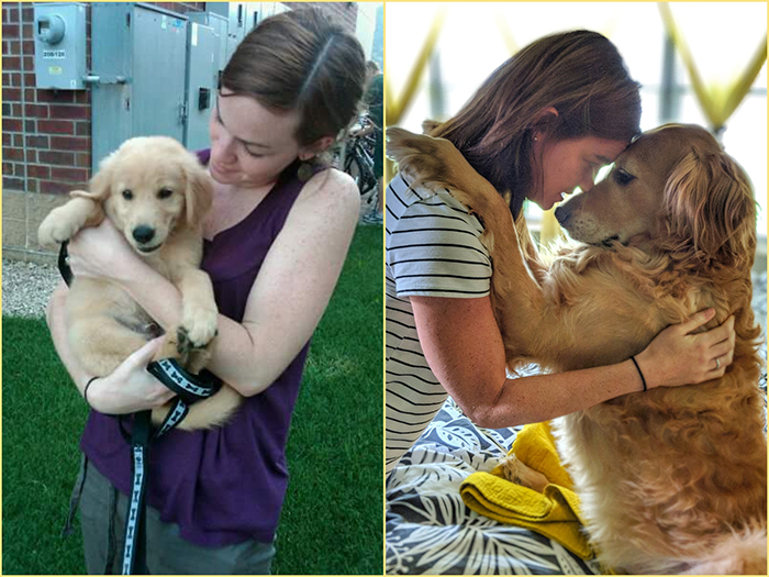 Puppy Then and Now 8 Years Later