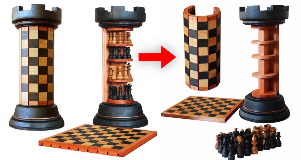 Rook Tower Chess Board