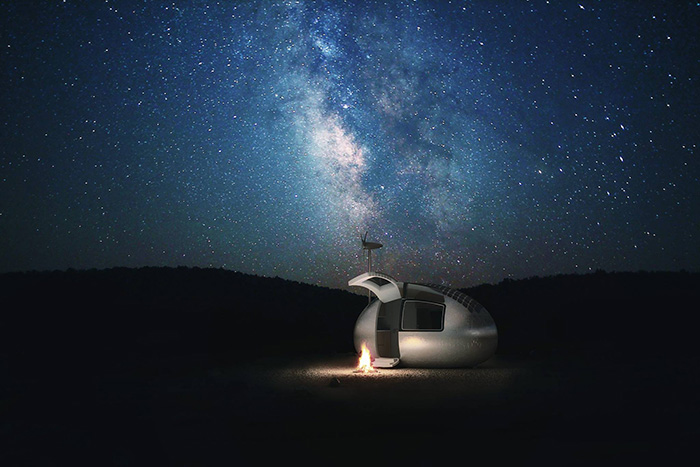 Solar-powered Pod for Camping