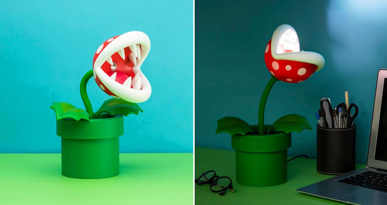 Super Mario piranha plant lamp