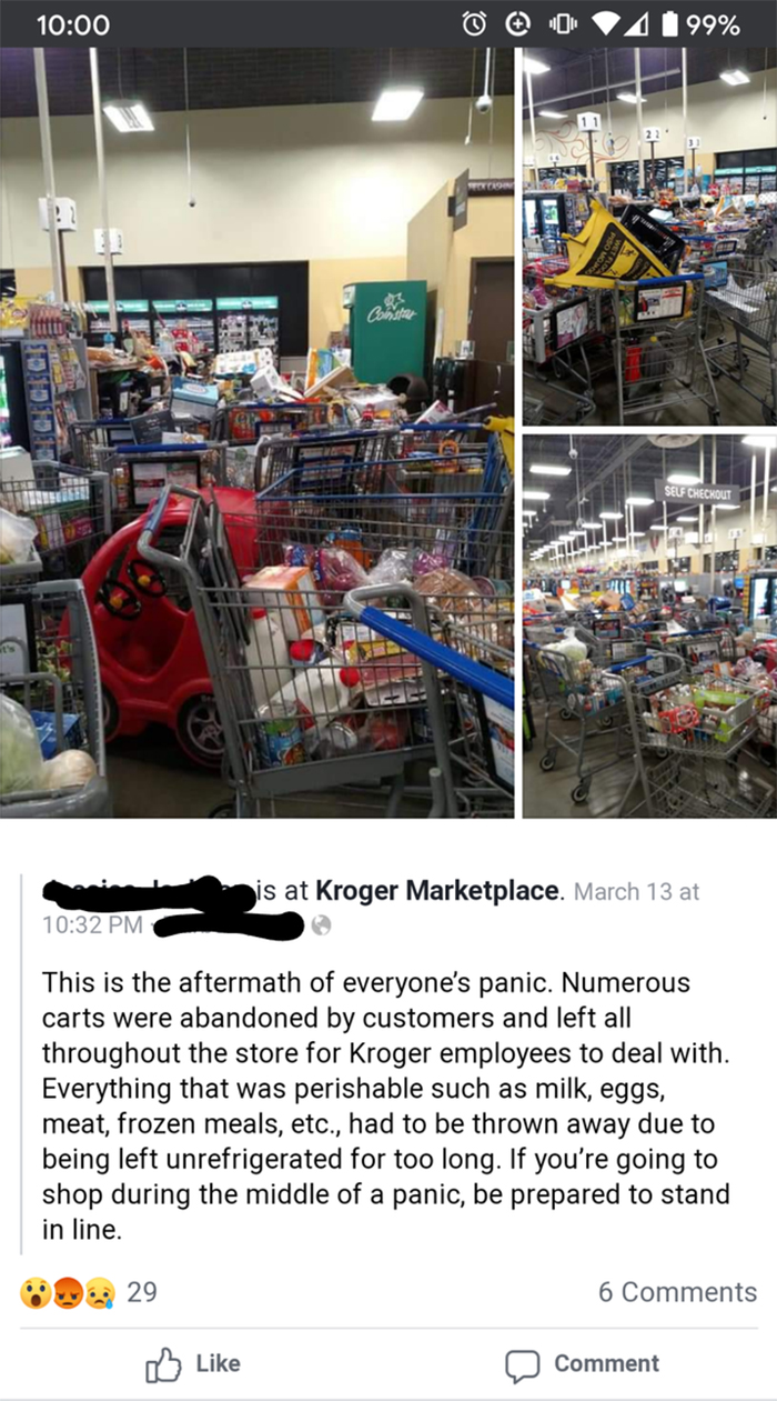 coronavirus crisis kroger chaos