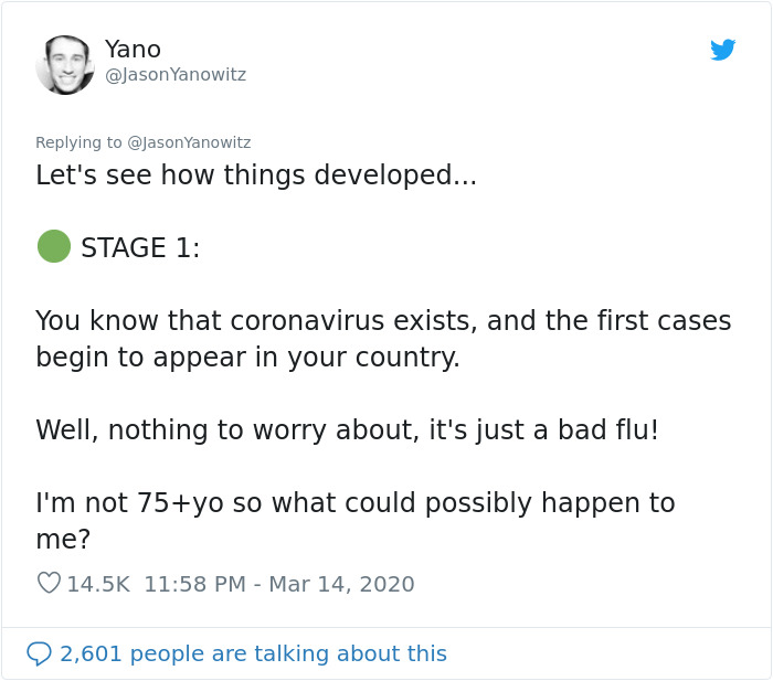 coronavirus italy 6 stages stage 1