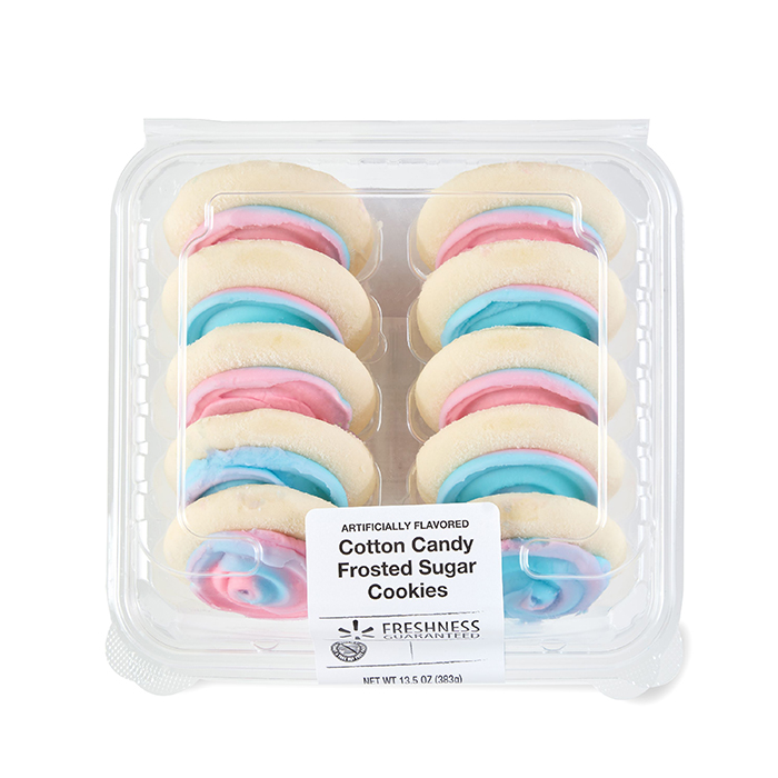cotton candy frosted sugar cookies