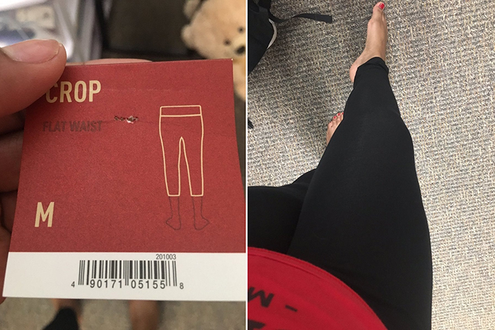 cropped length leggings fail