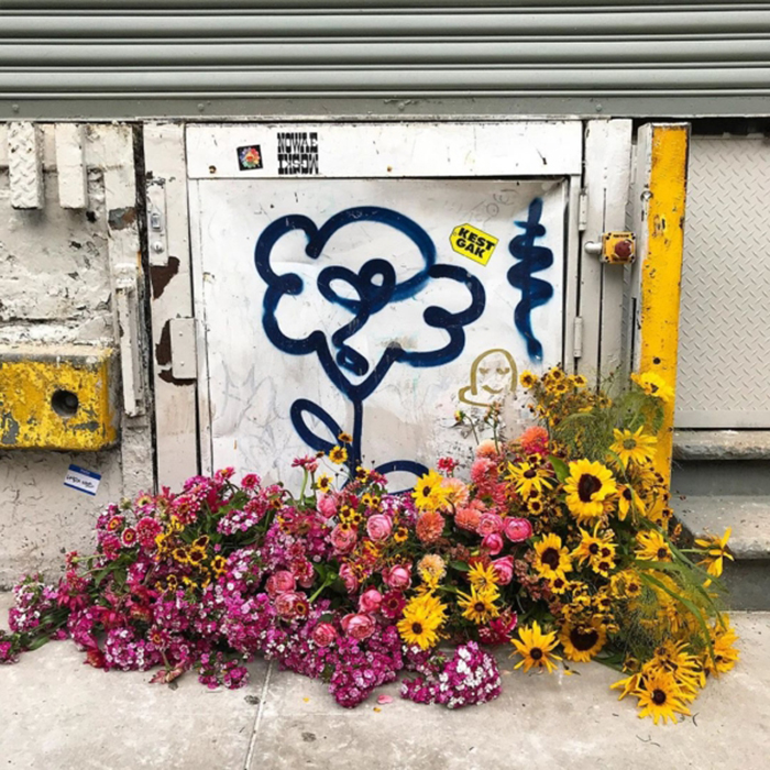 floral arrangement lewis miller garage door elizabeth street