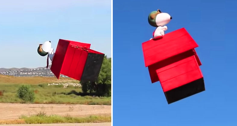 flying snoopy doghouse drone