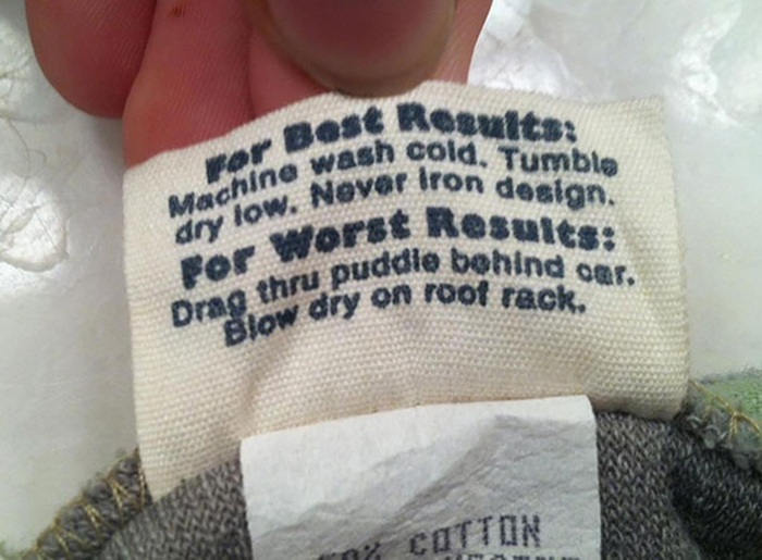 funny clothing tags for worst results