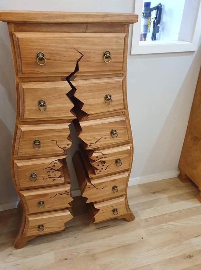 henk verhoeff woodwork creation cabinet crack