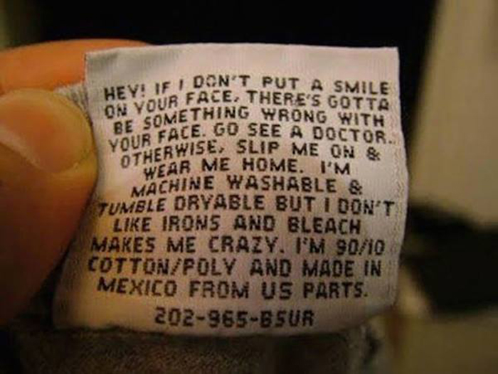 hilarious product label make your smile