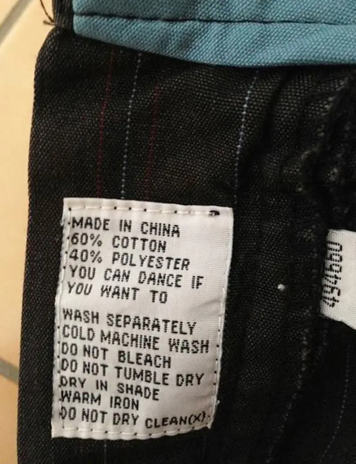 hilarious product label you can dance