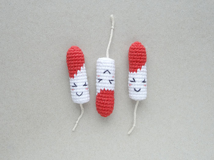 knitted tampons