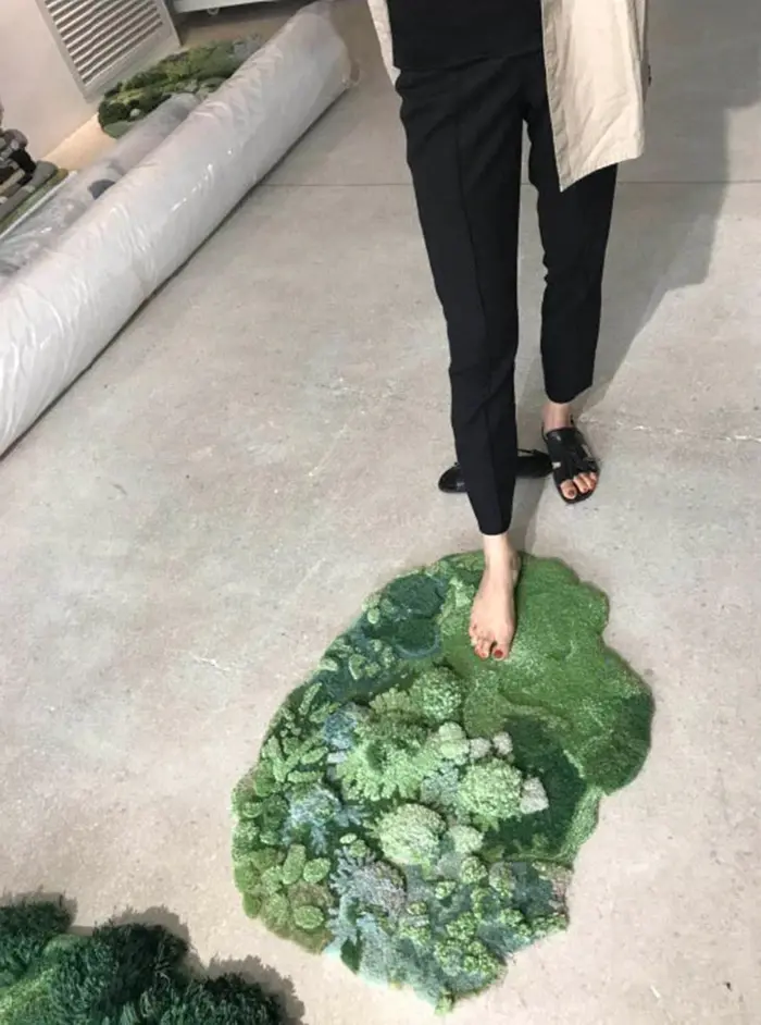 little forest 3d rugs greenery