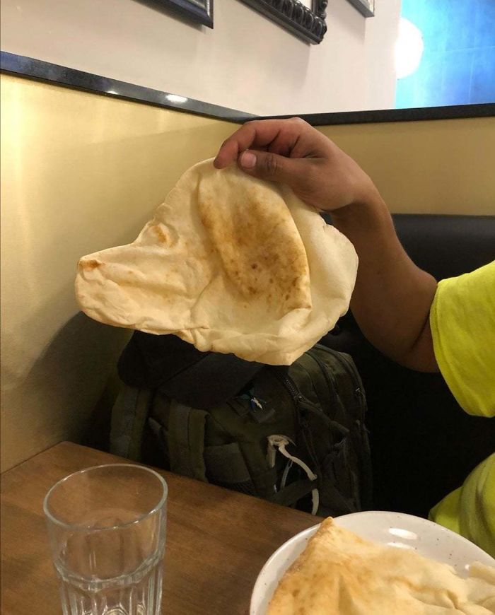 pareidolia dog-shaped bread