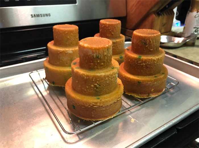 perfectly-shaped three tier cakes