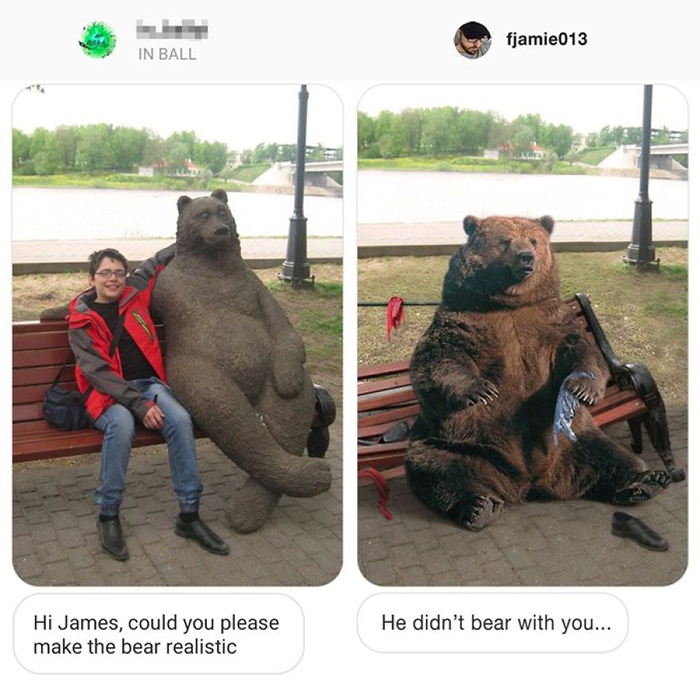 photoshop troll realistic bear