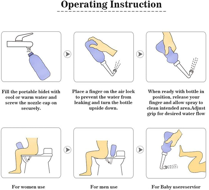 portable bidet operating instructions