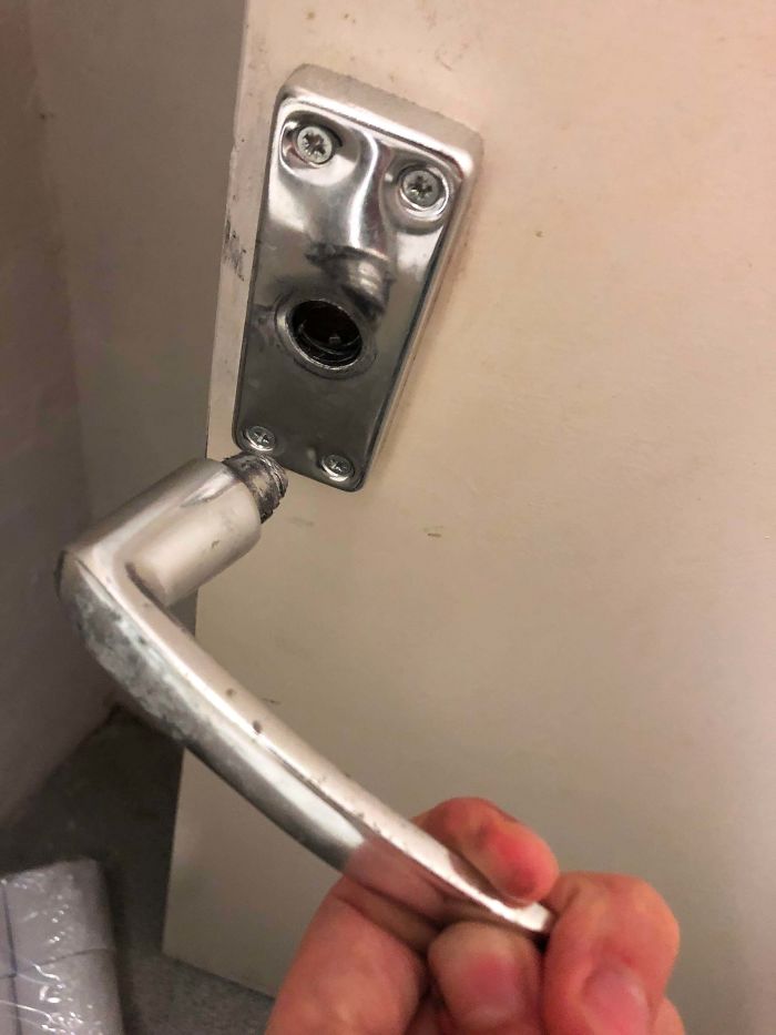 shocked doorknob