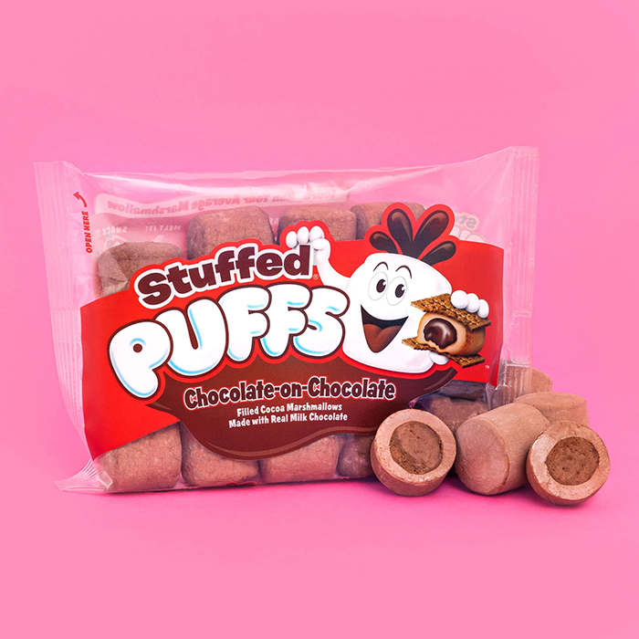 stuffed puffs chocolate on chocolate marshmallows