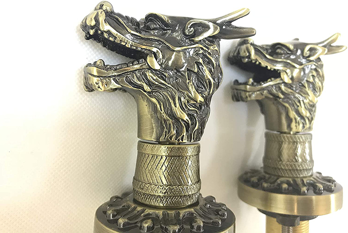 Antique Brass Dragon Faucet Detailed 3