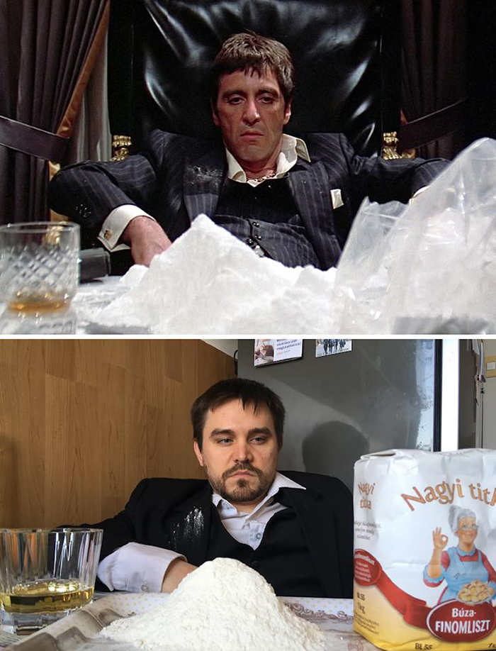 Couple Recreates Famous Movies Scarface