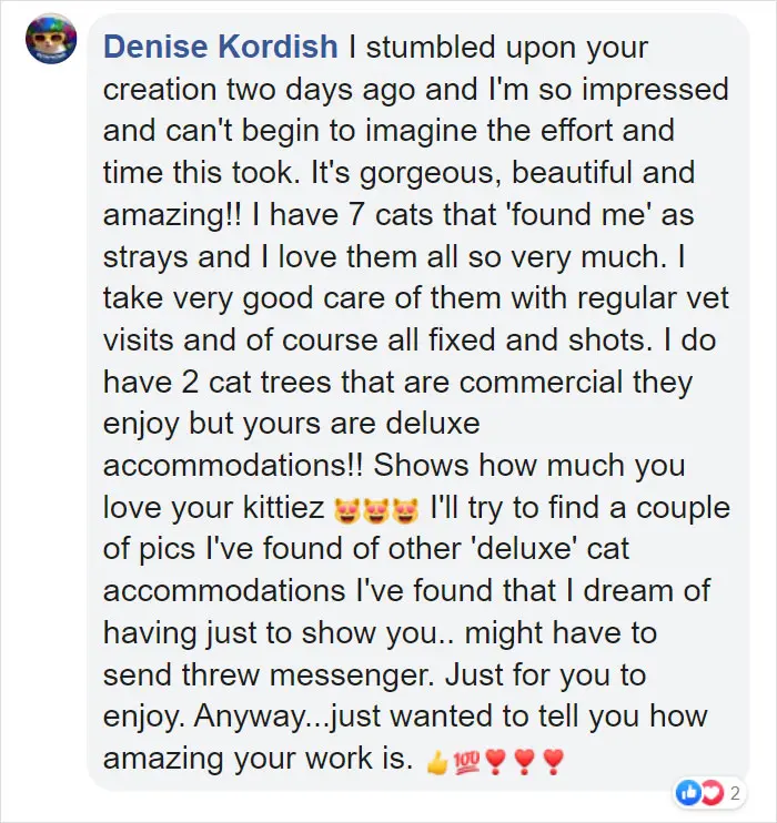 Denise Kordish Facebook Comment