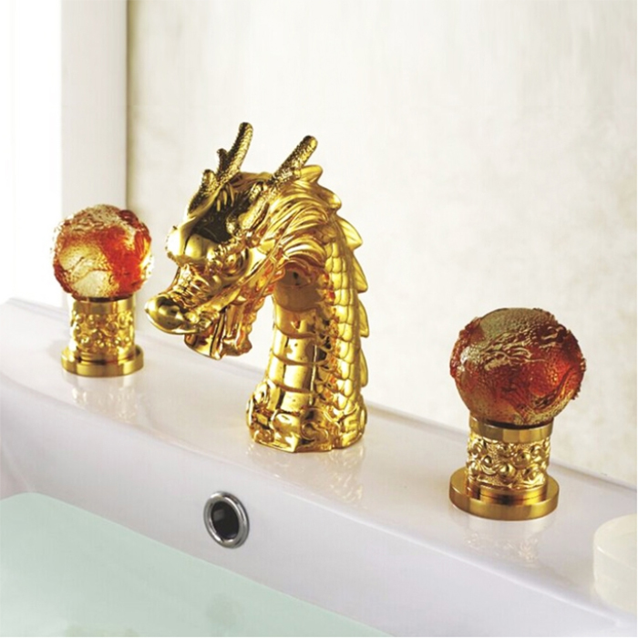 Gold Mythical Creature Sink Tap